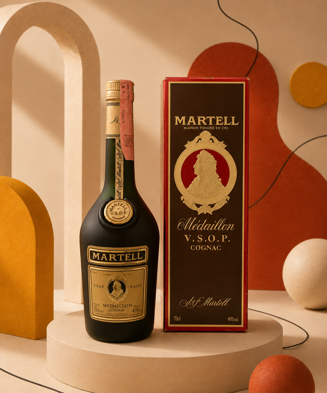 Martell VSOP Medaillon Cognac 70cl con Astuccio | Original Box